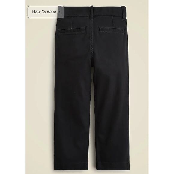 NWT J. Crew Kids' Classic-Fit Stretch Chino Pant Black 10 - Picture 2 of 7
